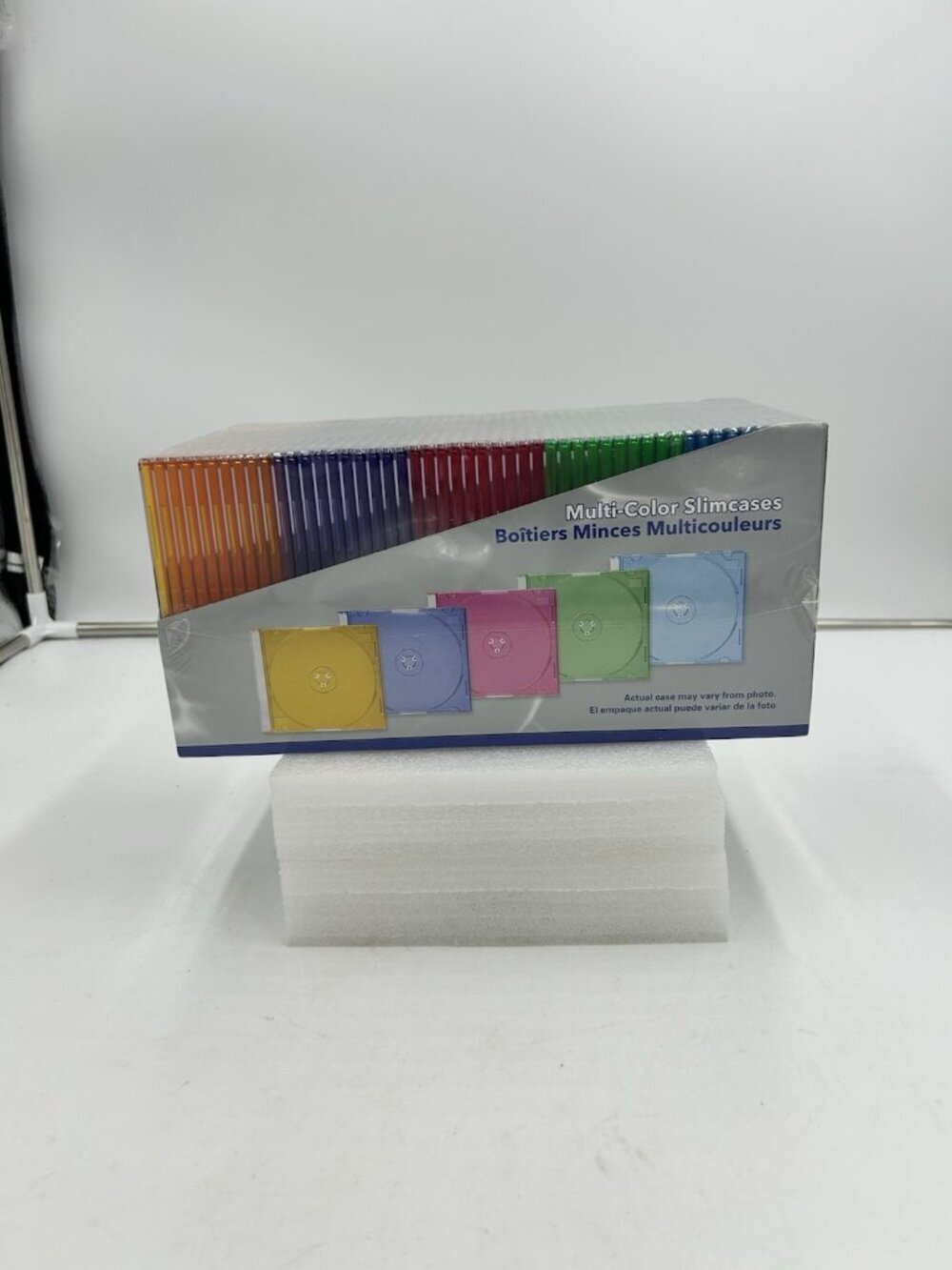 Verbatim Slim CD DVD Storage Standard Jewel Cases Box 50 Pack 5 Assorted Colors